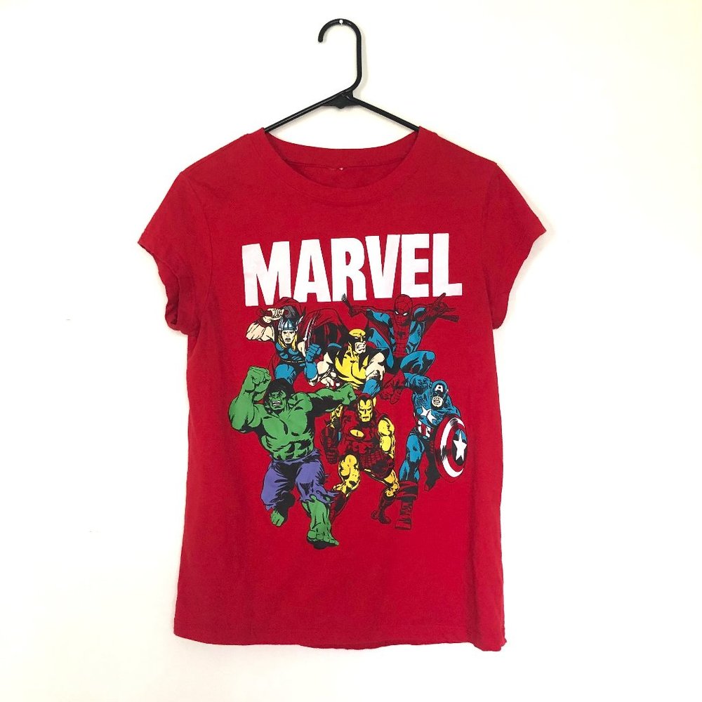 Marvel Comics Graphic T-Shirt with Cut out back detailing Size Sm-M